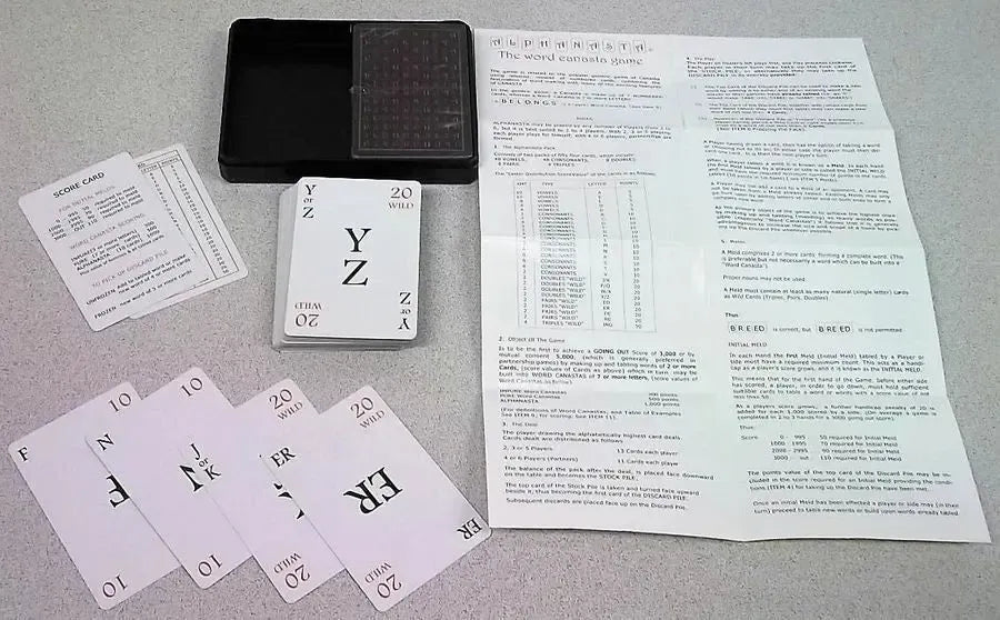 ALPHANASTA WORD CANASTA