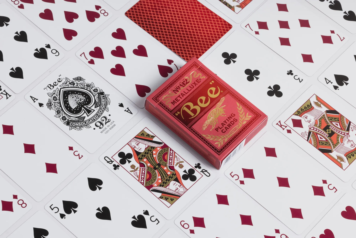 BICYCLE CARDS | BEE METALLUXE RED