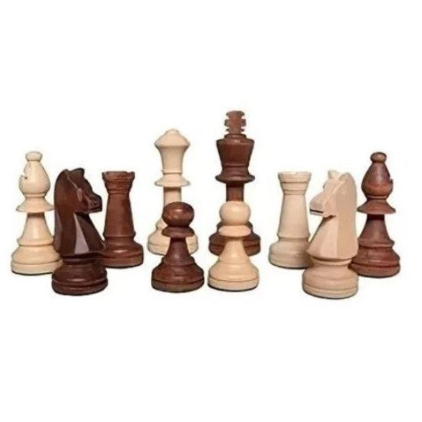 CHESS PIECES 3.5" INDIAN WOOD