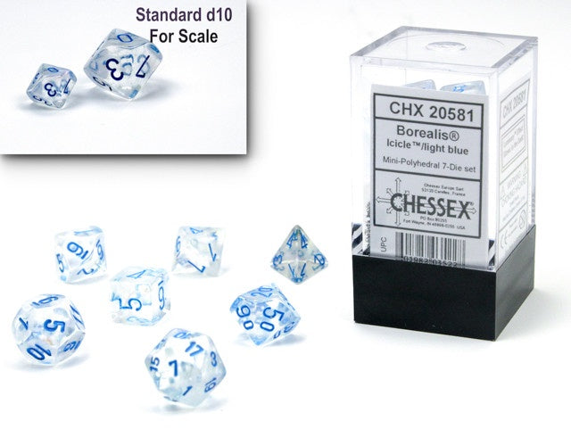 CHESSEX 7 DICE SET MINI | BOREALIS