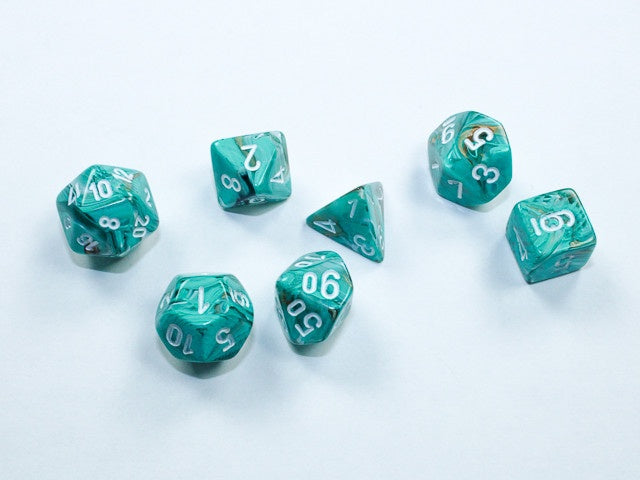 CHESSEX 7 DICE SET MINI | MARBLE
