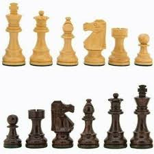 DAL ROSSI | CHESS PIECES 85mm DOUBLE WEIGHTED - SHEESHAM/BOXWOOD