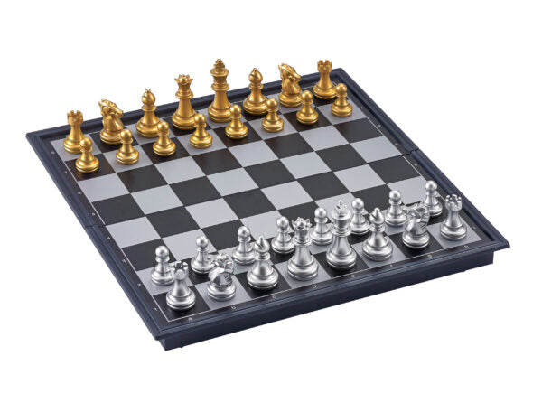 MAGNETIC CHESS 13" GOLD & SILVER