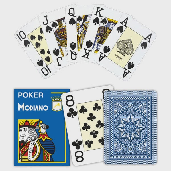 MODIANO CARDS | LARGE 100% PLASTIC - BLUE