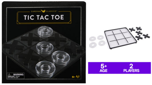 CLASSIC GAMES GLASS BOARD TIC TAC TOE