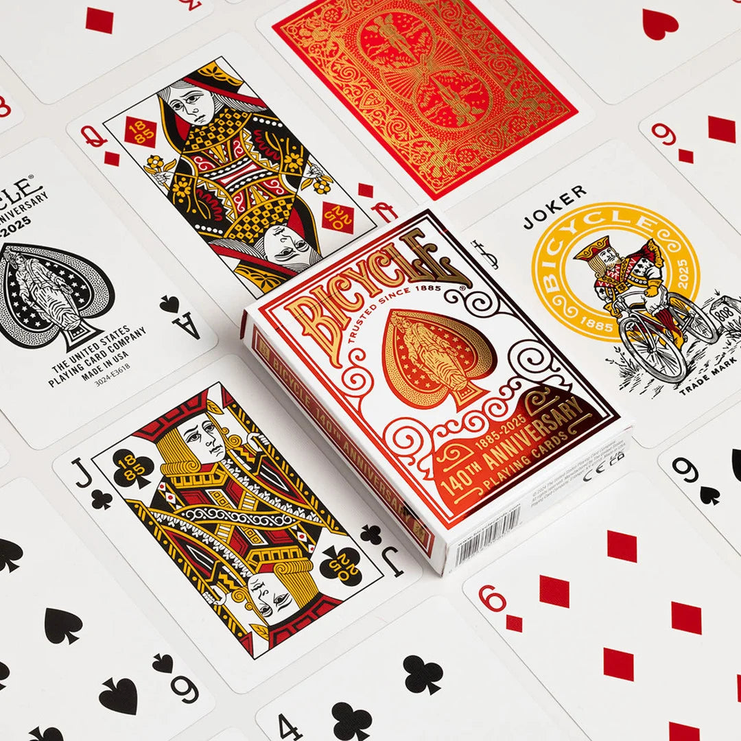BICYCLE METALLUXE 140TH ANN PLAYING CARD