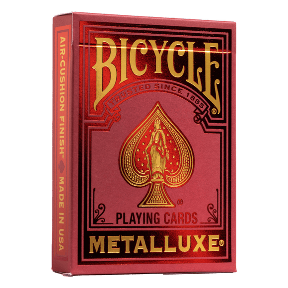 BICYCLE METALLUXE RED PLAYING CARDS