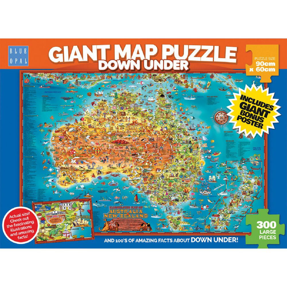 BLUE OPAL DOWN UNDER GIANT MAP 300 PC