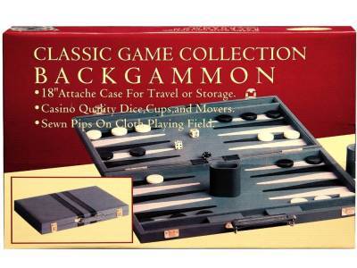 Backgammon Set 18 Inch Vinyl - Hansen Classic Games