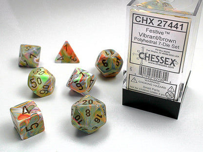 CHESSEX 7 DICE SET | FESTIVE