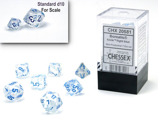 CHESSEX 7 DICE SET MINI | BOREALIS
