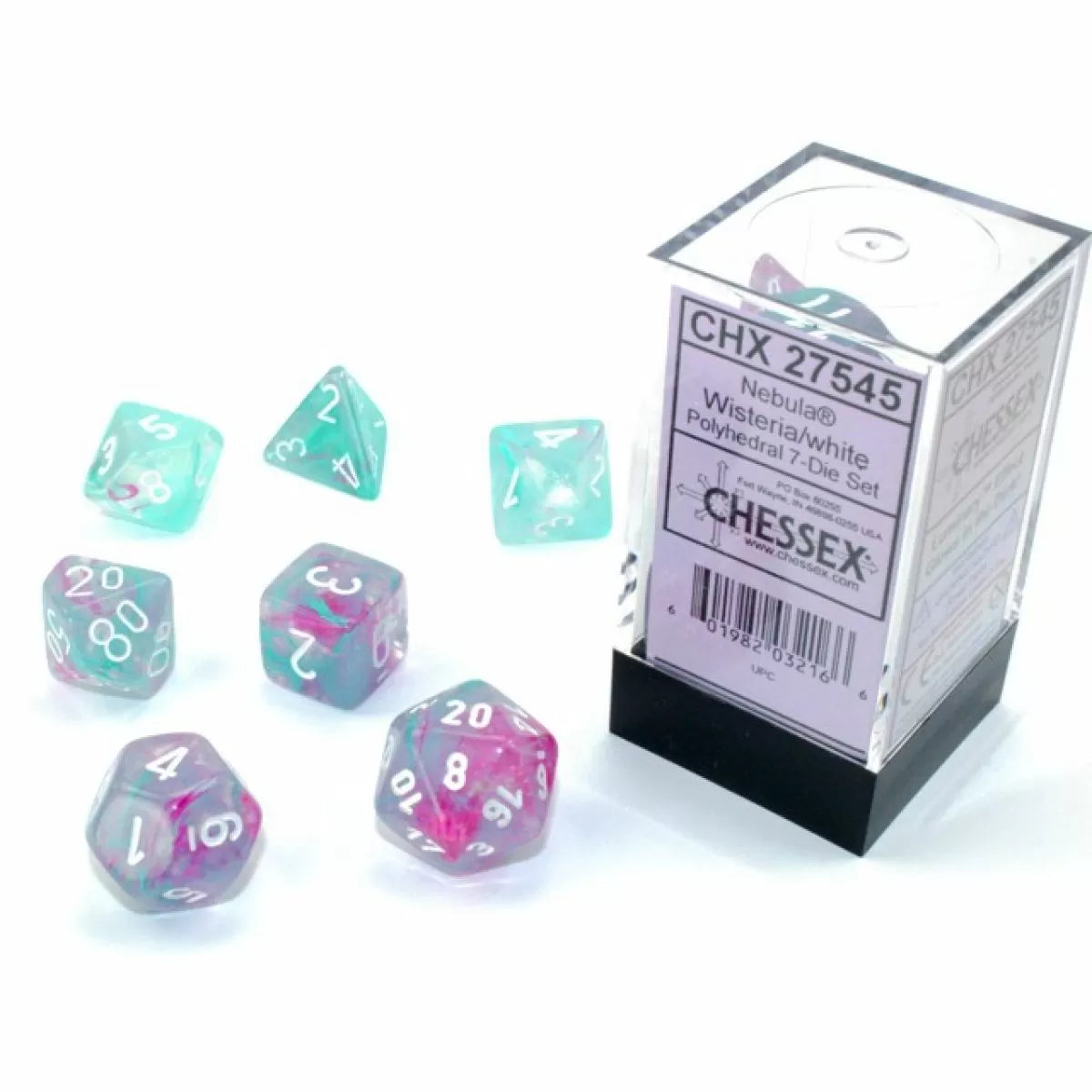 CHESSEX 7 DICE SET | NEBULA