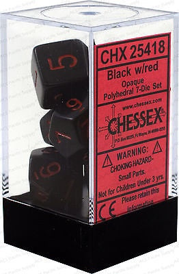 CHESSEX 7 DICE SET | OPAQUE