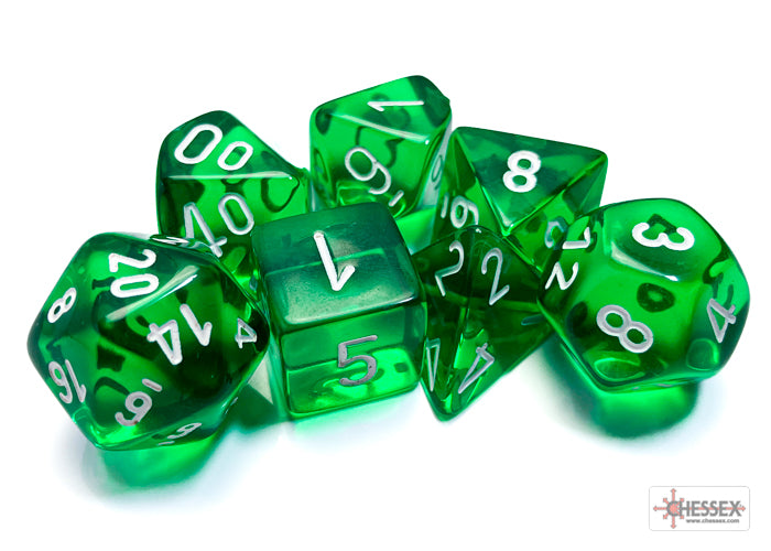CHESSEX 7 DIE SET | TRANSLUCENT