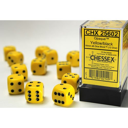 CHESSEX D6 16mm (12PC)