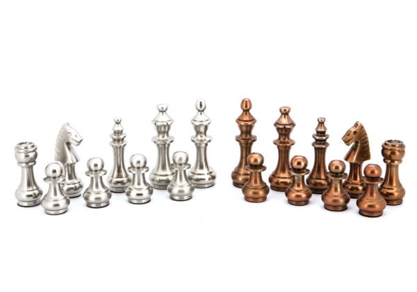 DAL ROSSI | CHESS PIECES 100mm - COPPER AND SILVER PIECES
