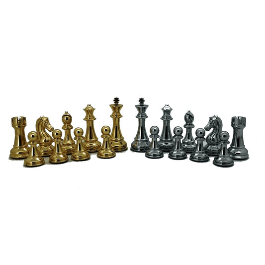 DAL ROSSI | CHESS PIECES 110mm - SILVER AND GOLD