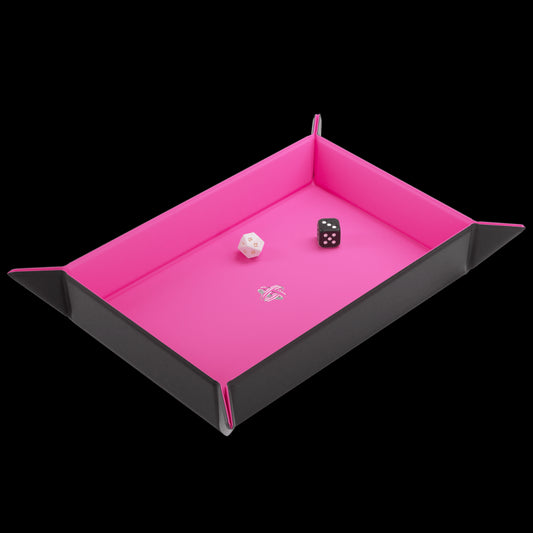 GAMEGENIC | MAGNETIC DICE TRAY - BLACK/PINK