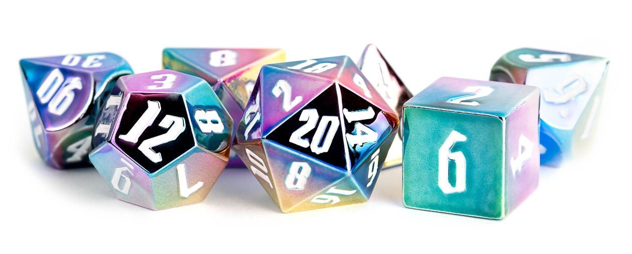 MDG 7 DIE SET | RAINBOW AEGIS WITH WHITE NUMBERS