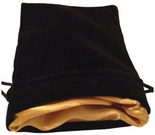 MDG | VELVET DICE BAG - BLACK/GOLD