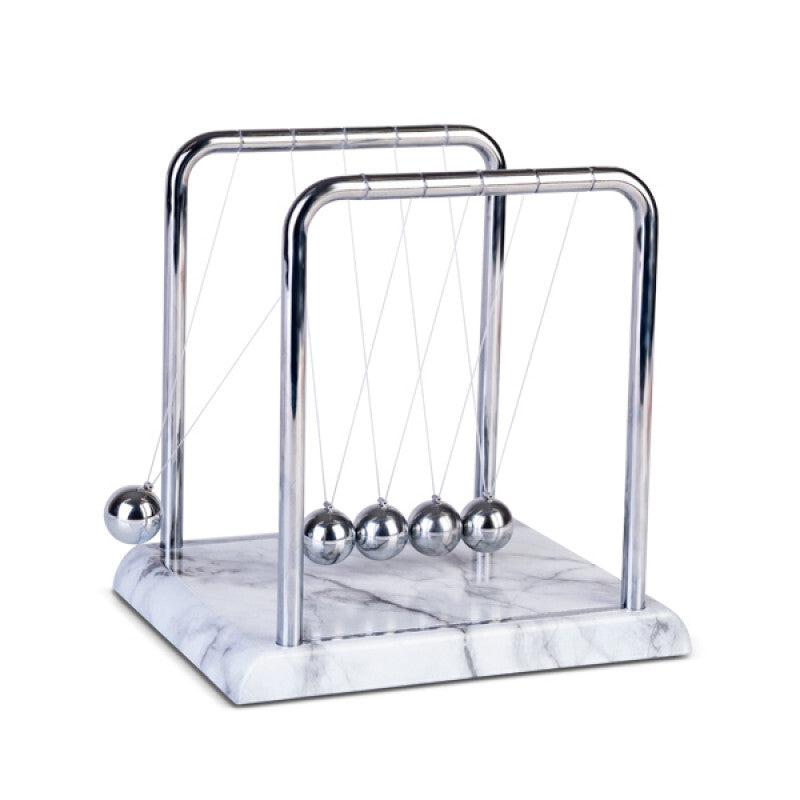 Newton's Cradle with Marble-look Base