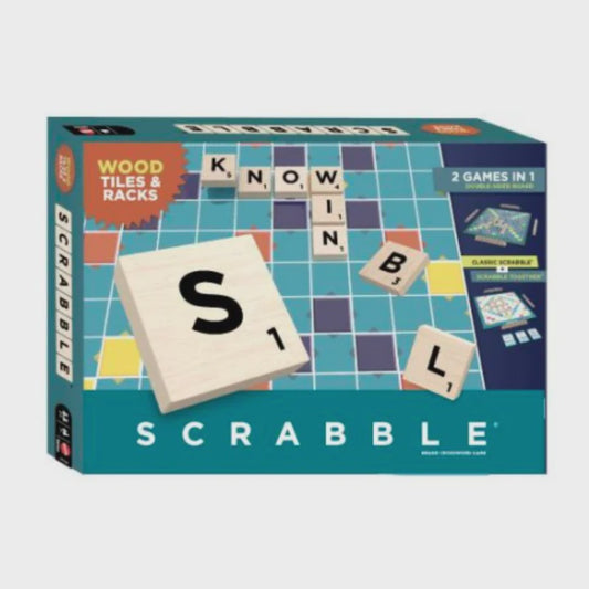 SCRABBLE ORIGINAL WOOD TILES & RACKS