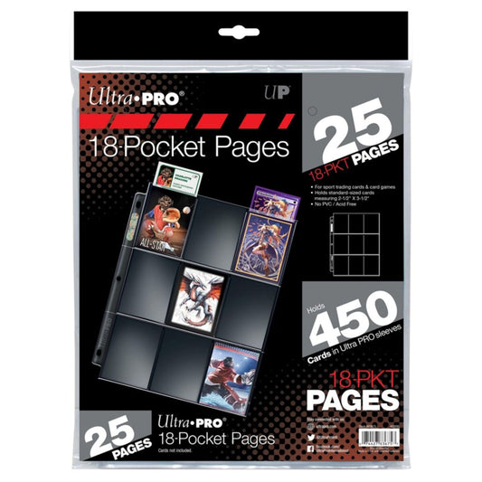 ULTRA PRO BINDER SLEEVES | 18 POCKET PAGE (25 PACK)