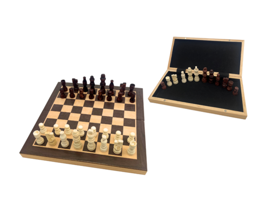 WOOD CHESS SET 11"(30 CM)  FOLDING