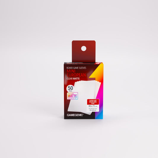 GAMEGENIC CARD SLEEVES | MATTE MINI EUROPEAN  50 PK (46MM x 71MM)  [RUBY]