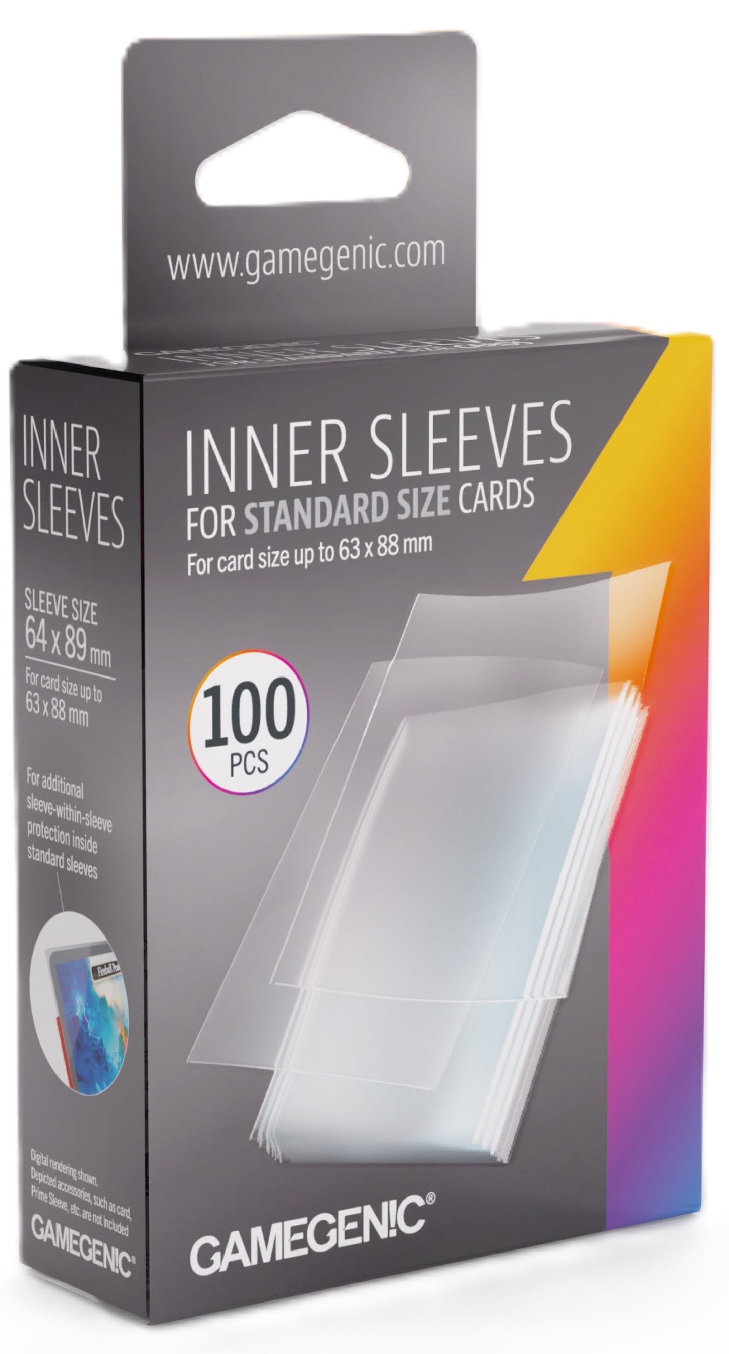 GAMEGENIC | INNER SLEEVES 100 PACK - STANDARD SIZE