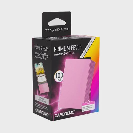 GAMEGENIC PRIME CARD SLEEVES | 66 X 91 [PINK]