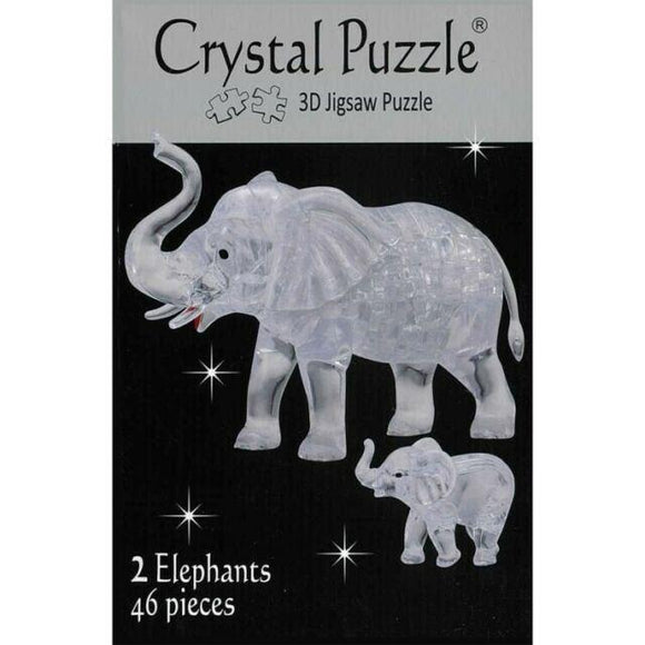 3D CRYSTAL PUZZLE - 2 ELEPHANTS