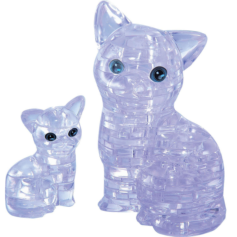 3D CRYSTAL PUZZLE - CLEAR CAT