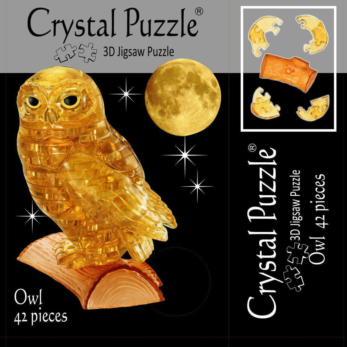 3D CRYSTAL PUZZLE - GOLD OWL