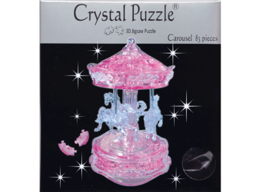 3D CRYSTAL PUZZLE:  Pink Carousel