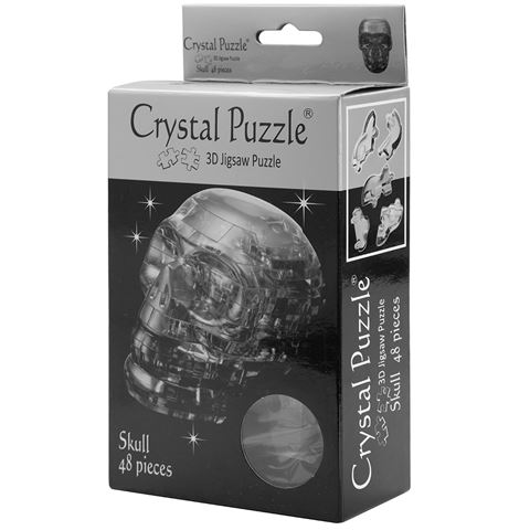 3D CRYSTAL PUZZLE - SKULL - BLACK