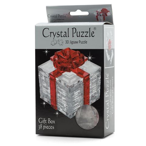 3D CRYSTAL PUZZLES: RED RIBBON GIFT BOX