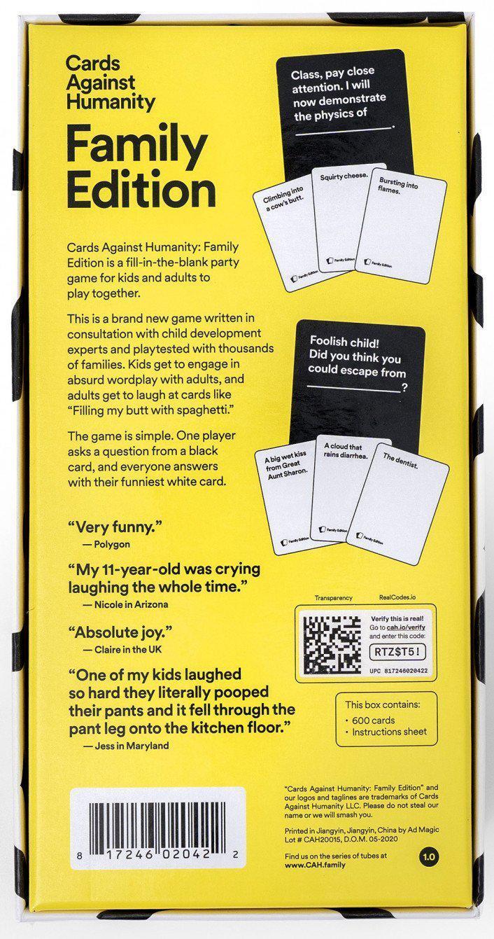 Cards Against Humanity Family Edition - Games Chain
