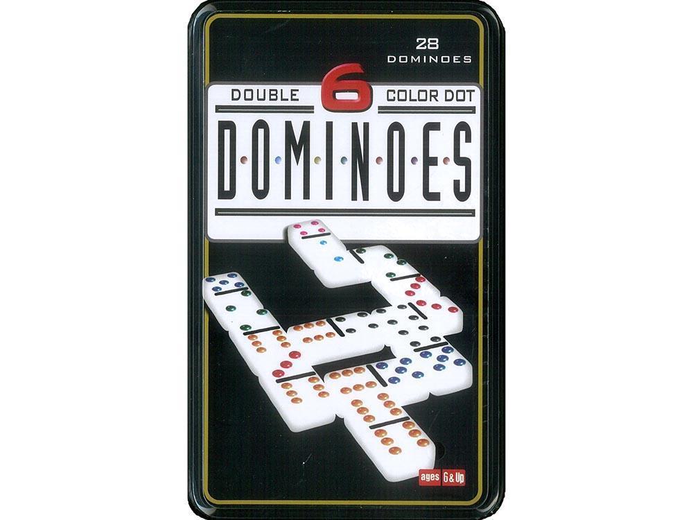 Dominoes D6 in a Tin