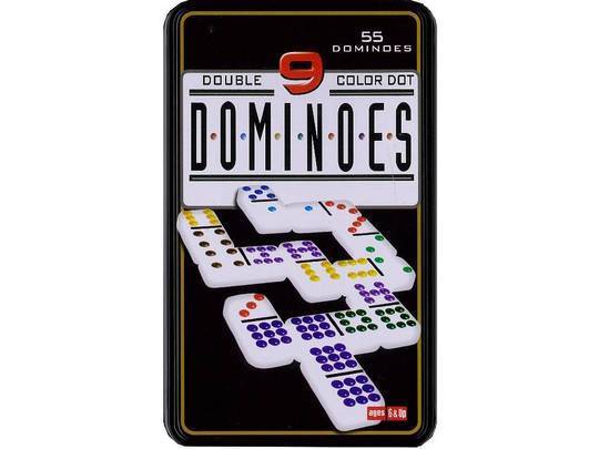 Dominoes D9 in a Tin