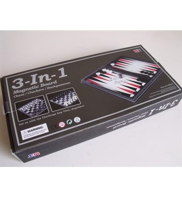 Magnetic Chess/Checker 3 in 1  10"