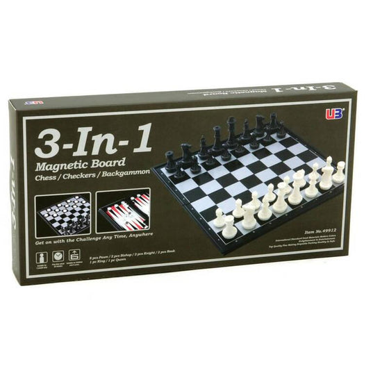 Magnetic Chess/Checker 3 in 1  14"