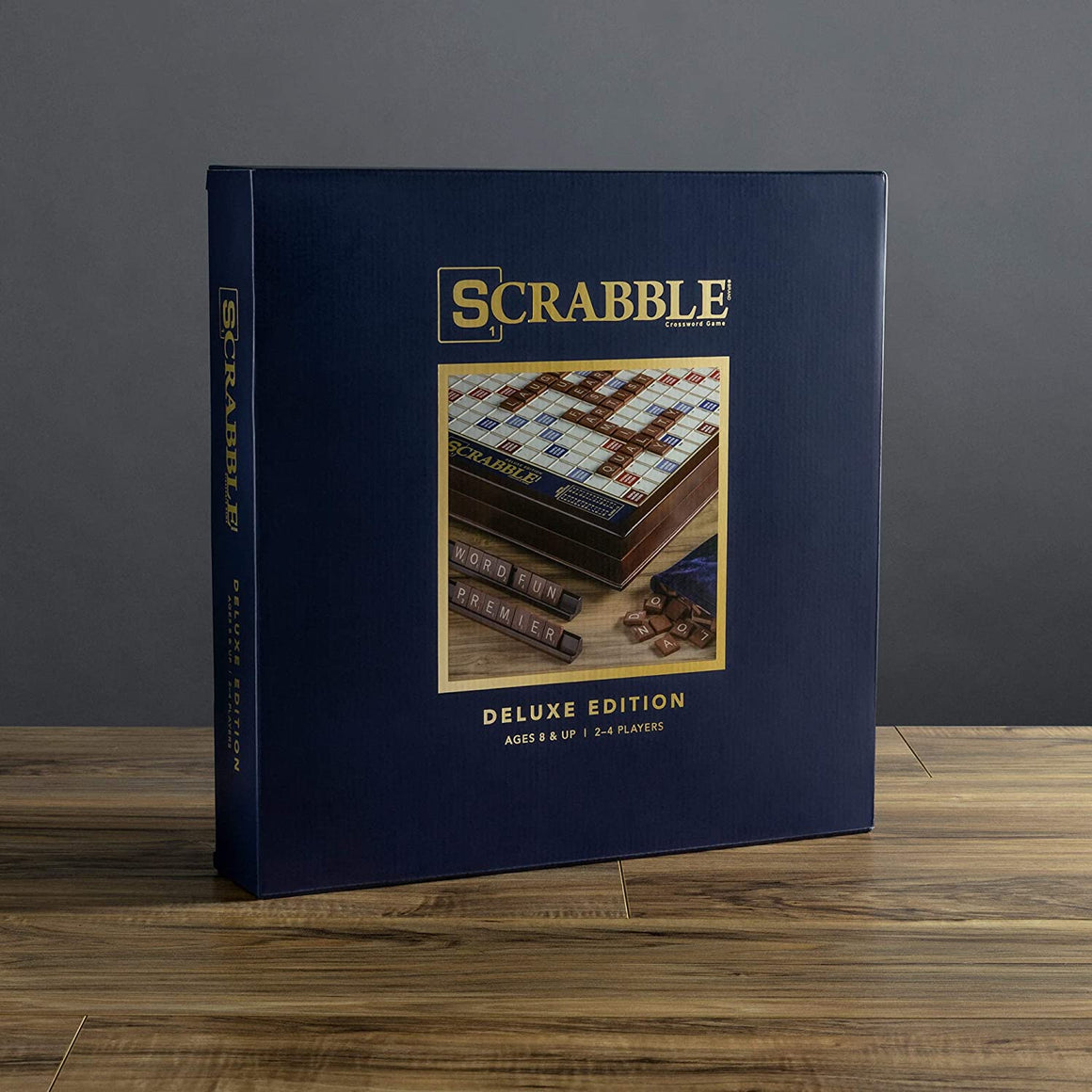 Winning Solutions Scrabble Deluxe Wooden Edition with Rotating Game Board